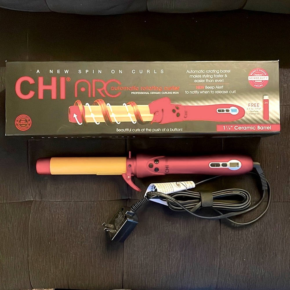Chi ARC rotating hair curler 1 1/4 inch barrel